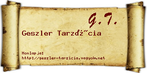 Geszler Tarzícia névjegykártya
